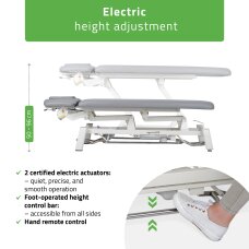 Stacionārs elektriskais masāžas galds Proxima V4 Ergo K322 Gray