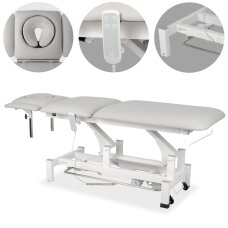 Stacionārais elektriskais masāžas galds Fortis 5 ERGO PRO K729 gaiši pelēks