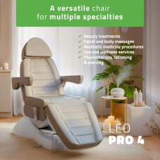 Электрическое косметологическое кресло Leo PRO 4Grey