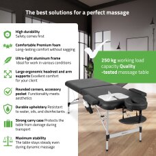 Folding portable massage table Nadia 70 Comfy K515 Black Folding portable massage table Nadia 70 Comfy K515 Black