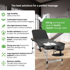 Folding portable massage table Adele 60 Comfy K515 Black Folding portable massage table Adele 60 Comfy K515 Black