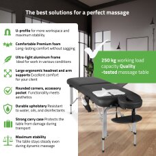 Folding portable massage table Vera 60 Comfy K515 Black Folding portable massage table Vera 60 Comfy K515 Black