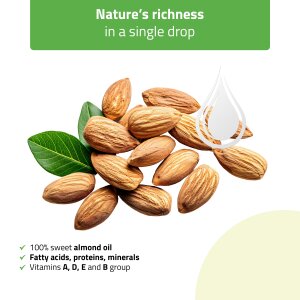 Массажное масло Habys Nature Sweet Almond, 100% сладкий миндаль, 100 мл 2 Массажное масло Habys Nature Sweet Almond, 100% сладкий миндаль, 100 мл 2