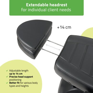 Electric cosmetology chair Leo PRO 4 Black 4
