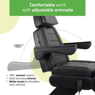 Electric cosmetology chair Leo PRO 4 Black 5 Electric cosmetology chair Leo PRO 4 Black 5