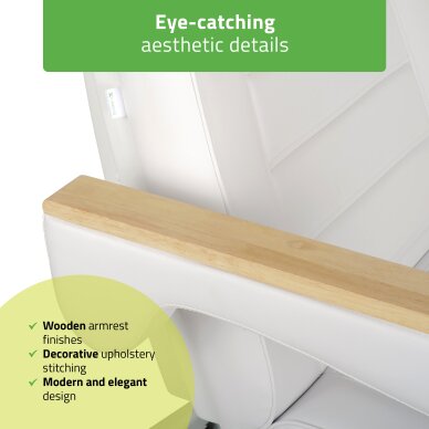 Electric cosmetology chair Leo PRO 4 White 6