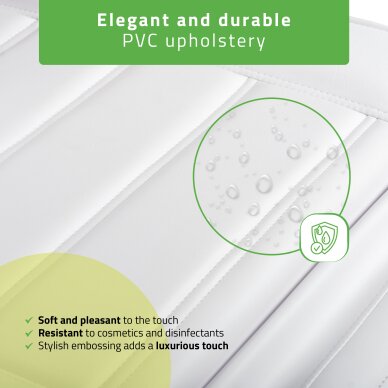Elektriskais kosmetoloģijas krēsls Leo PRO 4 White 8