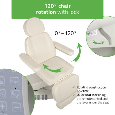 Электрическое косметологическое кресло Luxoria PRO 5 White 6 Электрическое косметологическое кресло Luxoria PRO 5 White 6