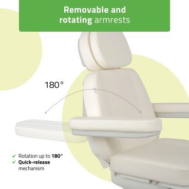 Elektrinis kosmetologinis krėslas Luxoria PRO 5 White 7