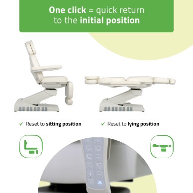 Sähköinen kosmetologituoli Luxoria PRO 5 valkoinen 8