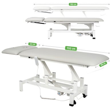Elektrinis masažo procedūrų stalas Fortis 2 ERGO light grey 1