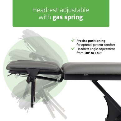 Elektrinis masažo procedūrų stalas Fortis 2 ERGO grey 4