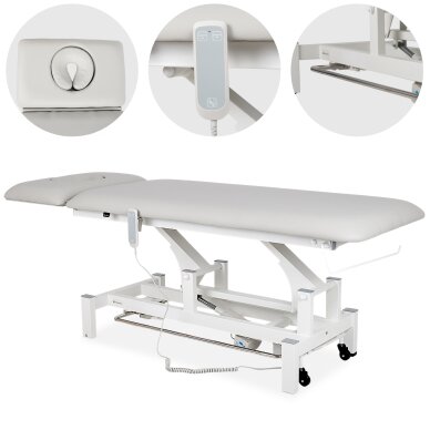 Elektrinis masažo procedūrų stalas Fortis 2 ERGO light grey