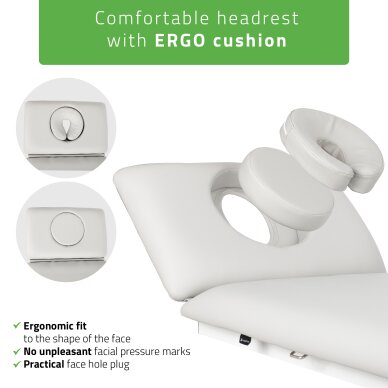 Elektrinis masažo procedūrų stalas Fortis 2 ERGO light grey 4