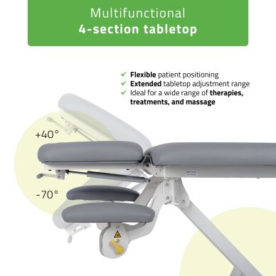 Stationary electric massage table Proxima V4 Ergo K322 Gray 3