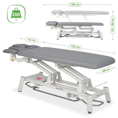 Stationary electric massage table Proxima V4 Ergo K322 Gray 1