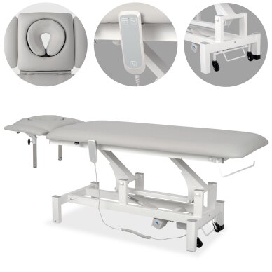 Elektrinis masažo stalas Fortis 4 ERGO light grey