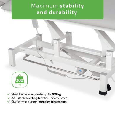 Elektrinis masažo procedūrų stalas Fortis 4 ERGO light grey 4