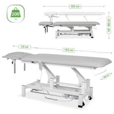 Elektrinis masažo procedūrų stalas Fortis 4 ERGO light grey 7 Elektrinis masažo procedūrų stalas Fortis 4 ERGO light grey 7