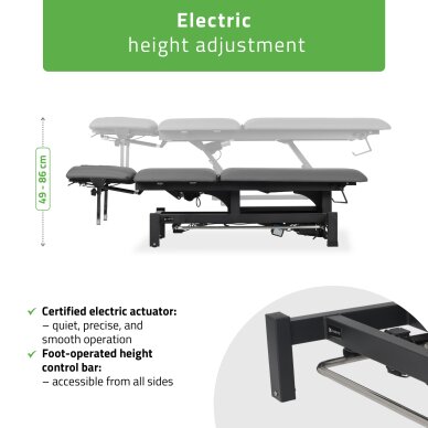 Elektrinis masažo procedūrų stalas Fortis 5 ERGO Grey 2 Elektrinis masažo procedūrų stalas Fortis 5 ERGO Grey 2