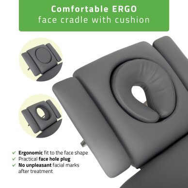 Elektrinis masažo procedūrų stalas Fortis 5 ERGO Grey 4