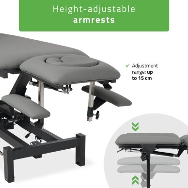 Elektrinis masažo procedūrų stalas Fortis 5 ERGO Grey 8