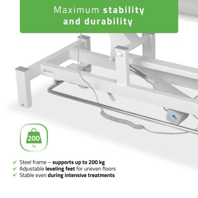 Stacionārais elektriskais masāžas galds Fortis 5 ERGO PRO K729 gaiši pelēks 6 Stacionārais elektriskais masāžas galds Fortis 5 ERGO PRO K729 gaiši pelēks 6
