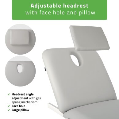 Stationary electric massage table Fortis 2 K729 Light Gray 3 Stationary electric massage table Fortis 2 K729 Light Gray 3