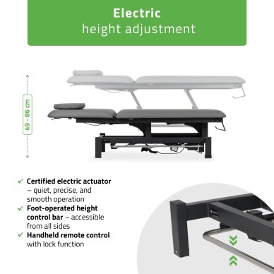 Stacionārais elektriskais masāžas galds Fortis 2 PRO K722 pelēks 2