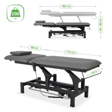 Стационарный электрический массажный стол Fortis 2 PRO K722 Gray 6 Стационарный электрический массажный стол Fortis 2 PRO K722 Gray 6