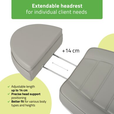 Sähköinen kosmetologituoli Leo PRO 4Harmaa 4 Sähköinen kosmetologituoli Leo PRO 4Harmaa 4