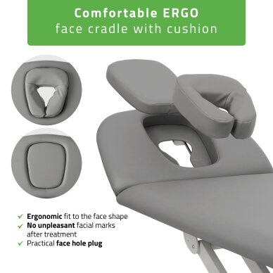 Stationary electric massage table Proxima V2 Ergo K322 gray 4 Stationary electric massage table Proxima V2 Ergo K322 gray 4