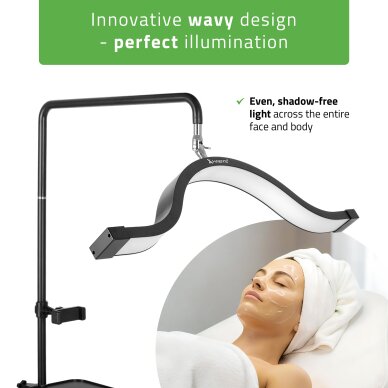Kosmētiskā LED lampa Vena tumši melna 45W 2