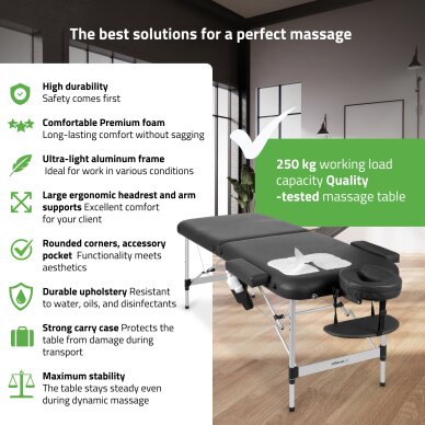 Klappbarer, tragbarer Massagetisch Nadia 70 Comfy K515 Schwarz 1 Klappbarer, tragbarer Massagetisch Nadia 70 Comfy K515 Schwarz 1