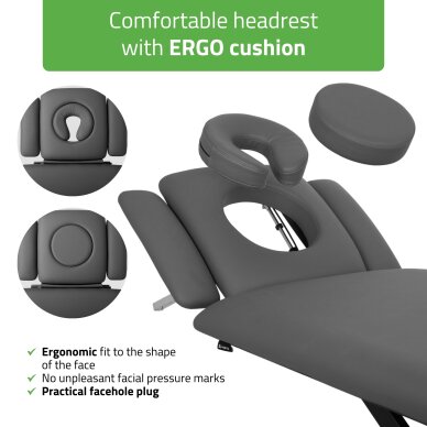 Elektriline kosmeetilise teraapia laud Evero Cross X4 Ergo Satin Comfort K722 Grey 4 Elektriline kosmeetilise teraapia laud Evero Cross X4 Ergo Satin Comfort K722 Grey 4