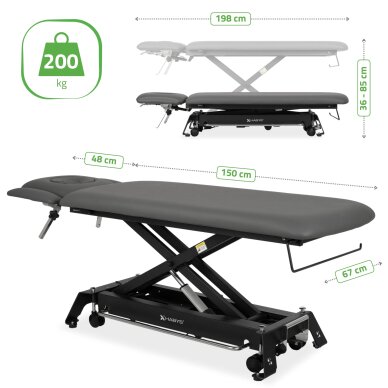 Elektriline kosmeetilise teraapia laud Evero Cross X4 Ergo Satin Comfort K722 Grey 9 Elektriline kosmeetilise teraapia laud Evero Cross X4 Ergo Satin Comfort K722 Grey 9