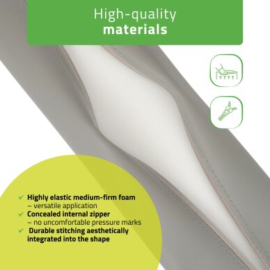 Pusloka masāžas spilvens Aveno Life K522 60x15x10 cm, pelēks 2 Pusloka masāžas spilvens Aveno Life K522 60x15x10 cm, pelēks 2