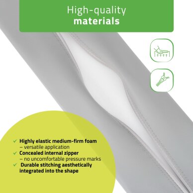 Pusloka masāžas spilvens Aveno Life K522 60x18x12 cm, pelēks 2