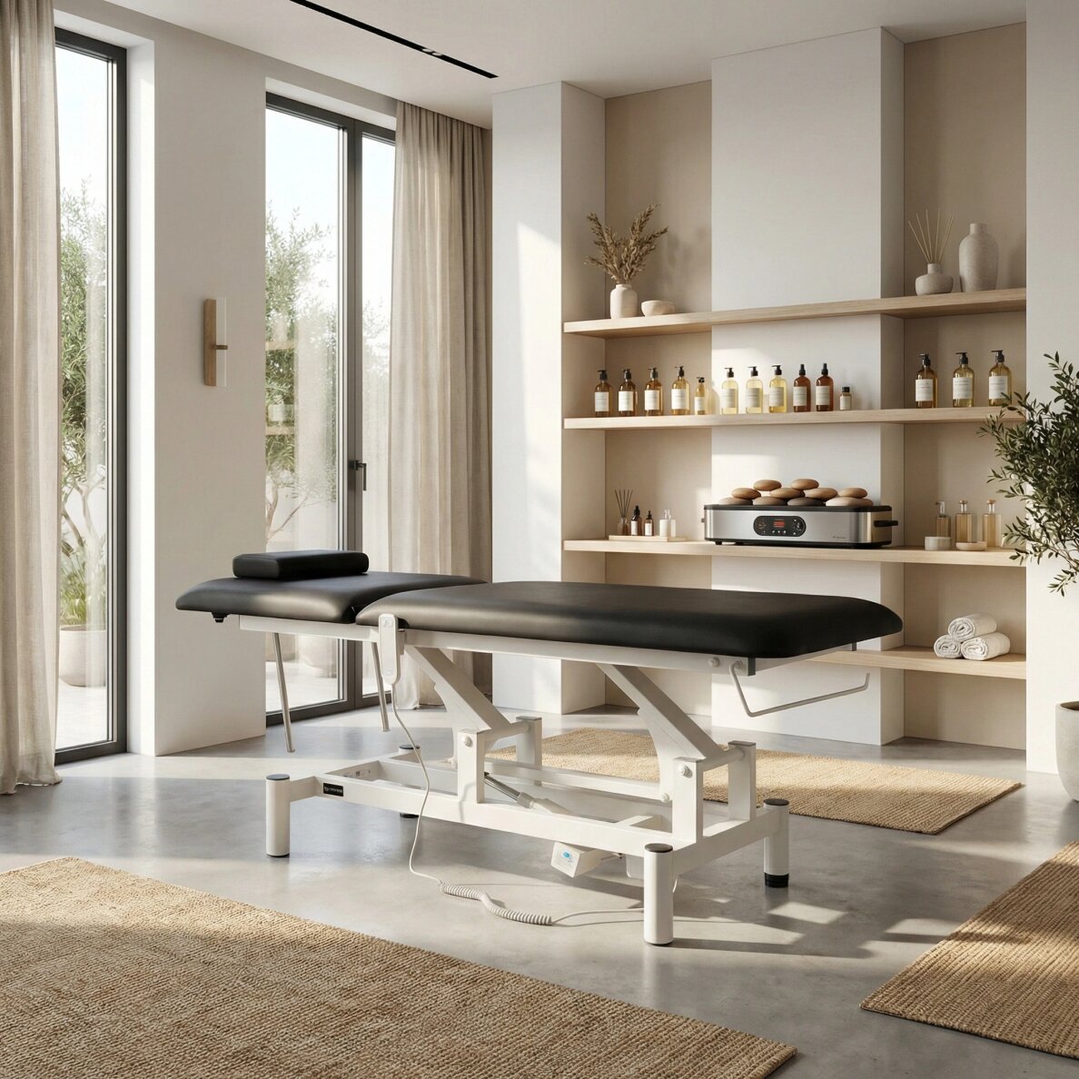 Sähköinen hierontapöytä kosmetologille Optima Satin Comfort K715 musta 1 Sähköinen hierontapöytä kosmetologille Optima Satin Comfort K715 musta 1