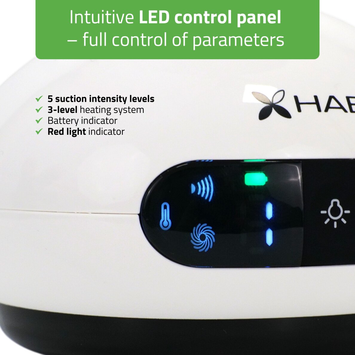 Elektrinis vakuuminis masažuoklis AirBubble su magnetoterapija ir raudonos šviesos terapija 3