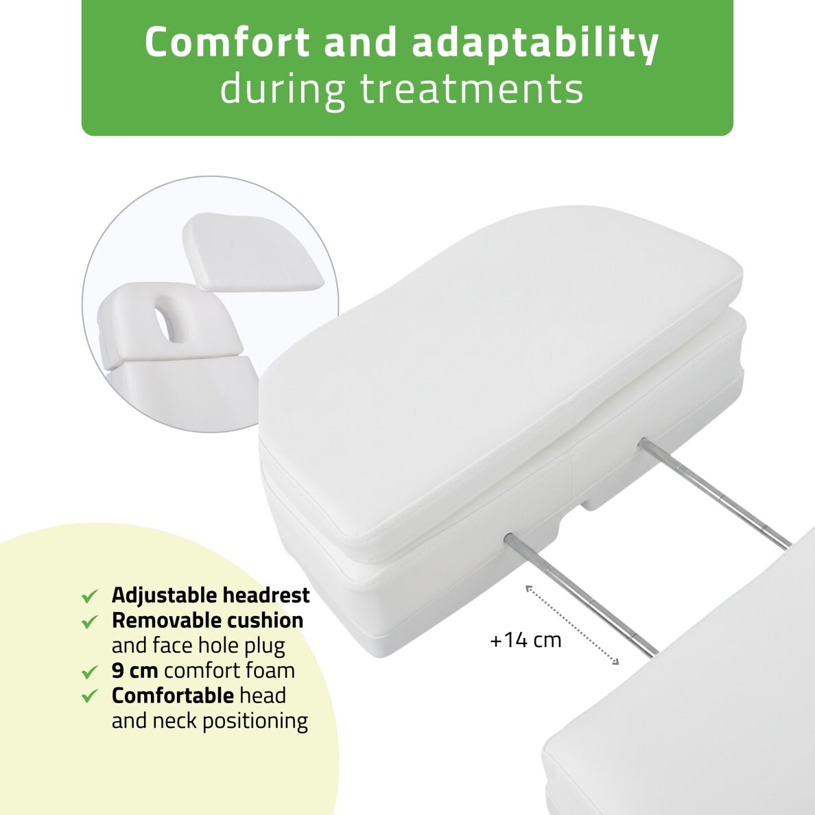 Sähköinen kosmetologituoli Selia PRO 4 Touch Core K301 Valkoinen 3