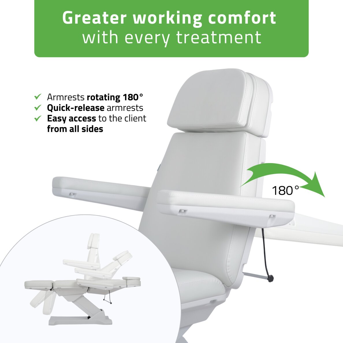 Sähköinen meikkituoli Selia PRO 4 Touch Core K329 Harmaa 6