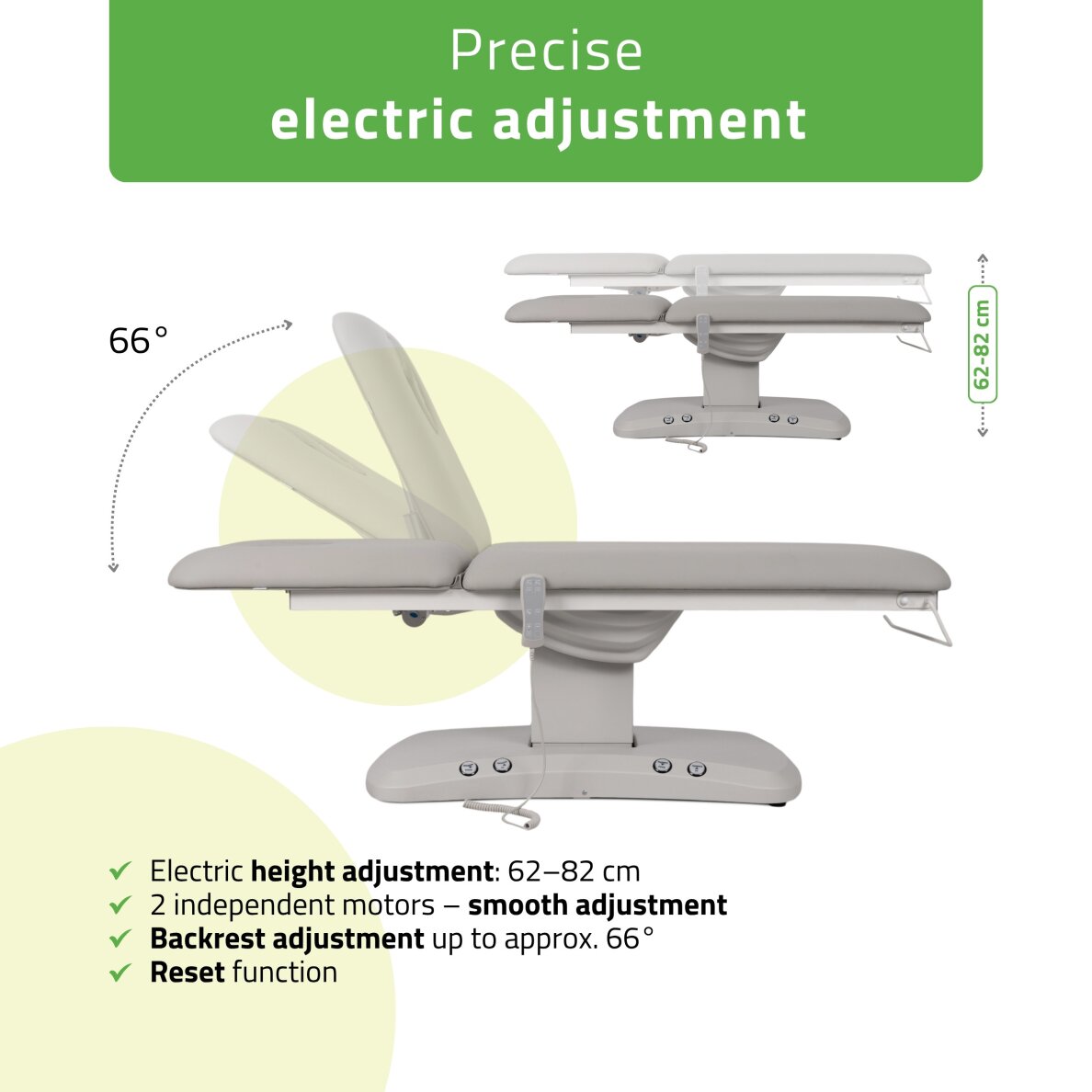 Elektrinis procedūrų gultas Estella ERGO 2 light grey 2 Elektrinis procedūrų gultas Estella ERGO 2 light grey 2