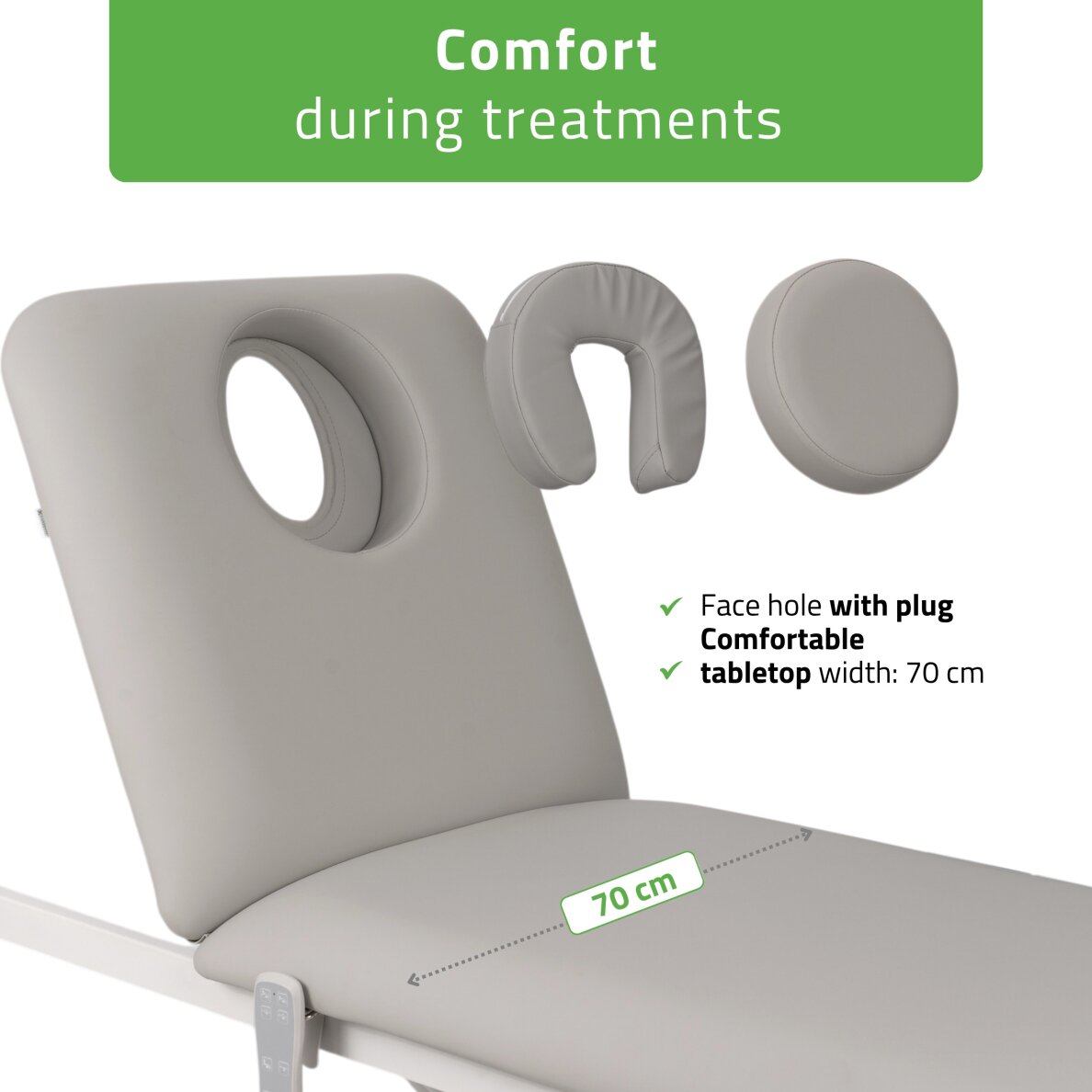 Elektrinis procedūrų gultas Estella ERGO 2 light grey 4