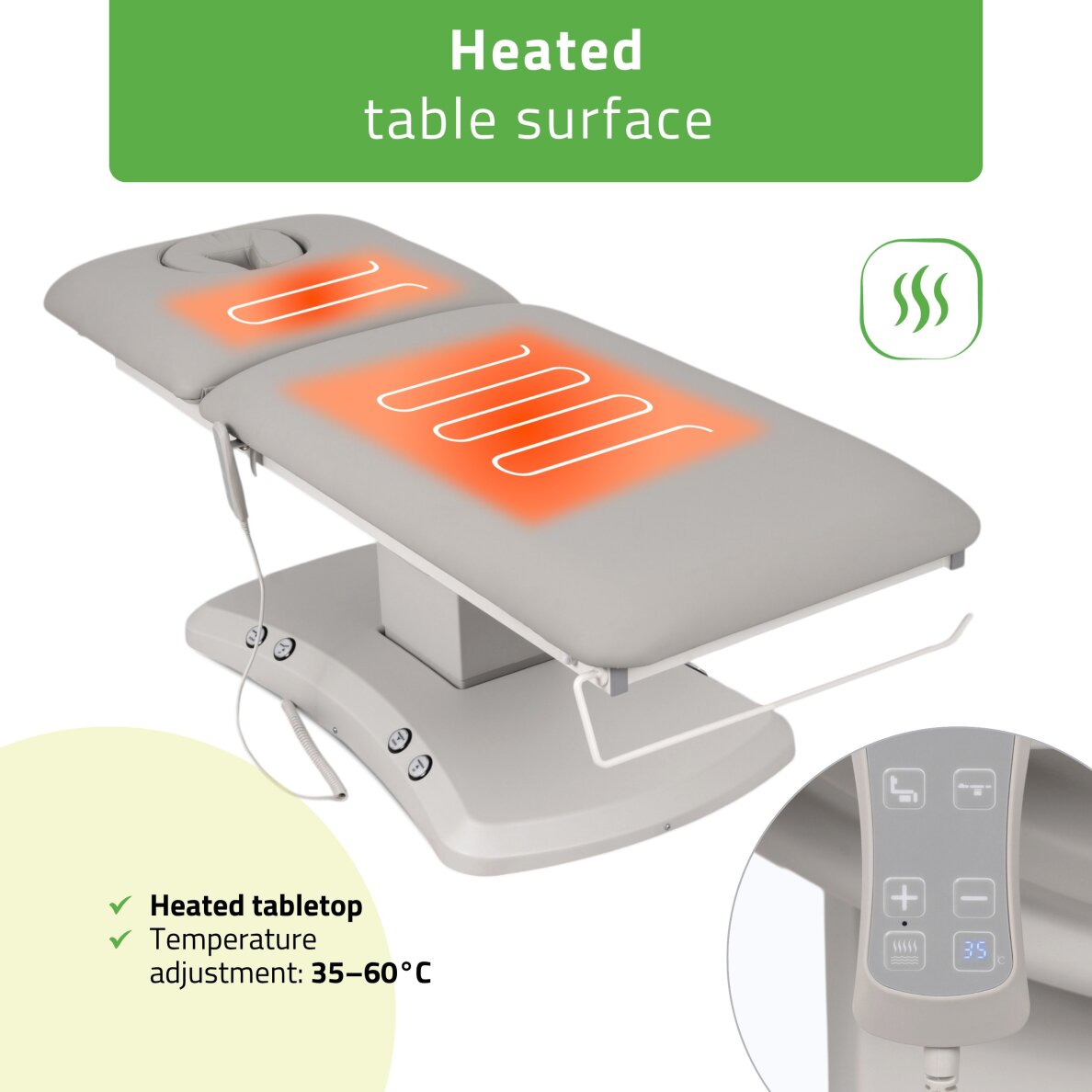 Elektrinis procedūrų gultas Estella ERGO 2 light grey 5 Elektrinis procedūrų gultas Estella ERGO 2 light grey 5