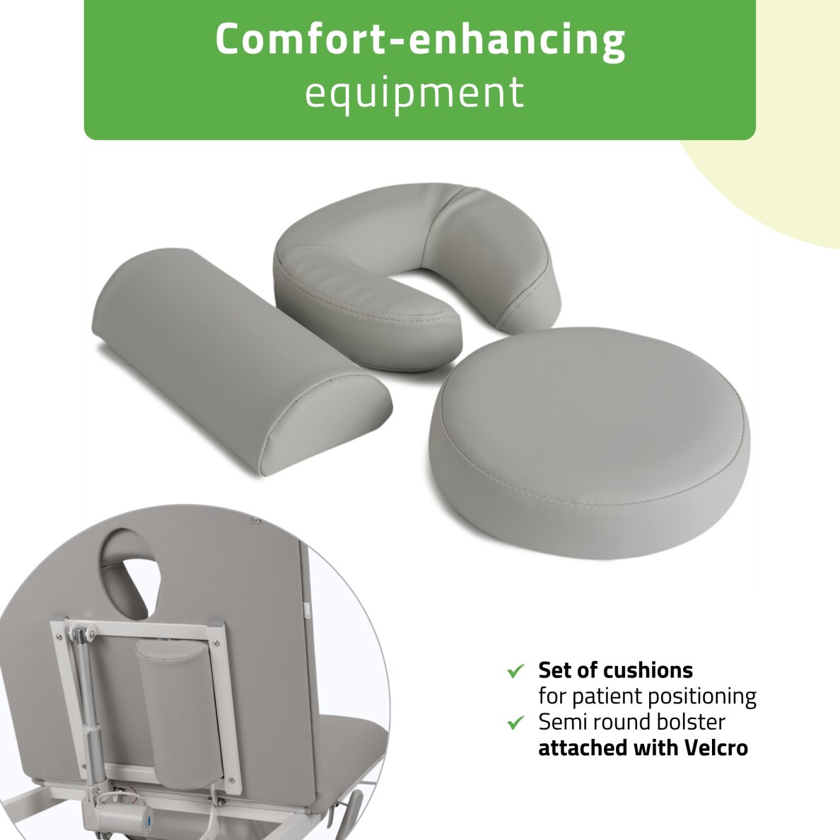 Elektrinis procedūrų gultas Estella ERGO 2 light grey 6