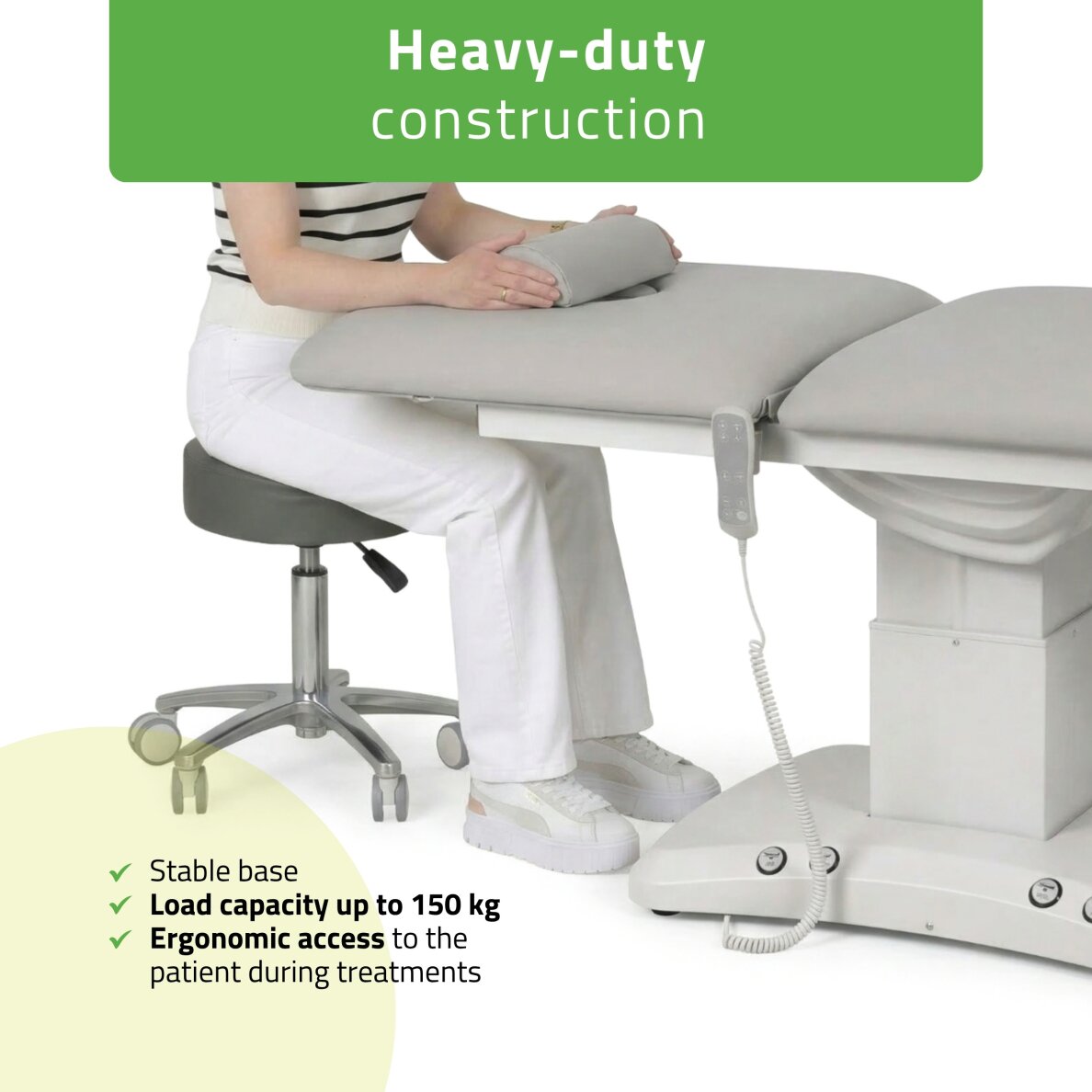 Elektrinis procedūrų gultas Estella ERGO 2 light grey 8