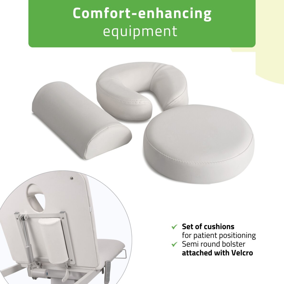 Elektrinis procedūrų gultas Estella ERGO 2 white 6 Elektrinis procedūrų gultas Estella ERGO 2 white 6