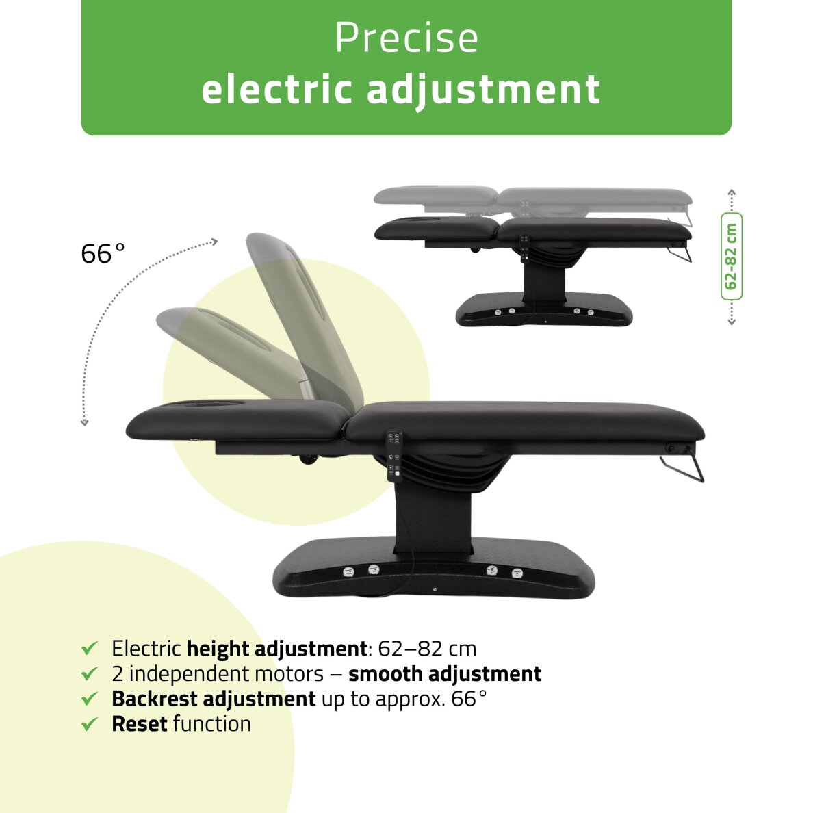 Elektrinis procedūrų gultas Estella ERGO 2 black 2