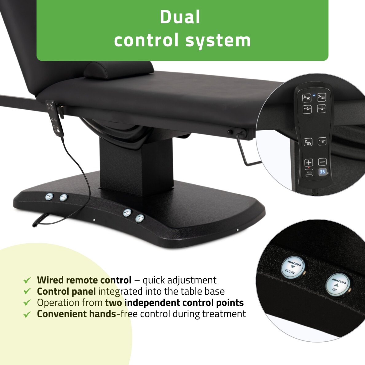 Elektrinis procedūrų gultas Estella ERGO 2 black 3